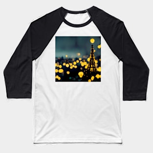 Night skies over Paris rooftops III Baseball T-Shirt